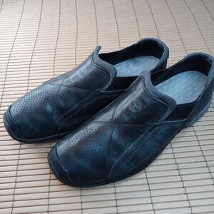 Timberland Mens Earthkeepers 57181 Black Leather Casual Slip On Shoes Size 11 M.